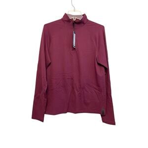 Rhone Session 1/4 Zip Pullover Sweater Men Size Small Grape Wine‎ Pique Golf NWT
